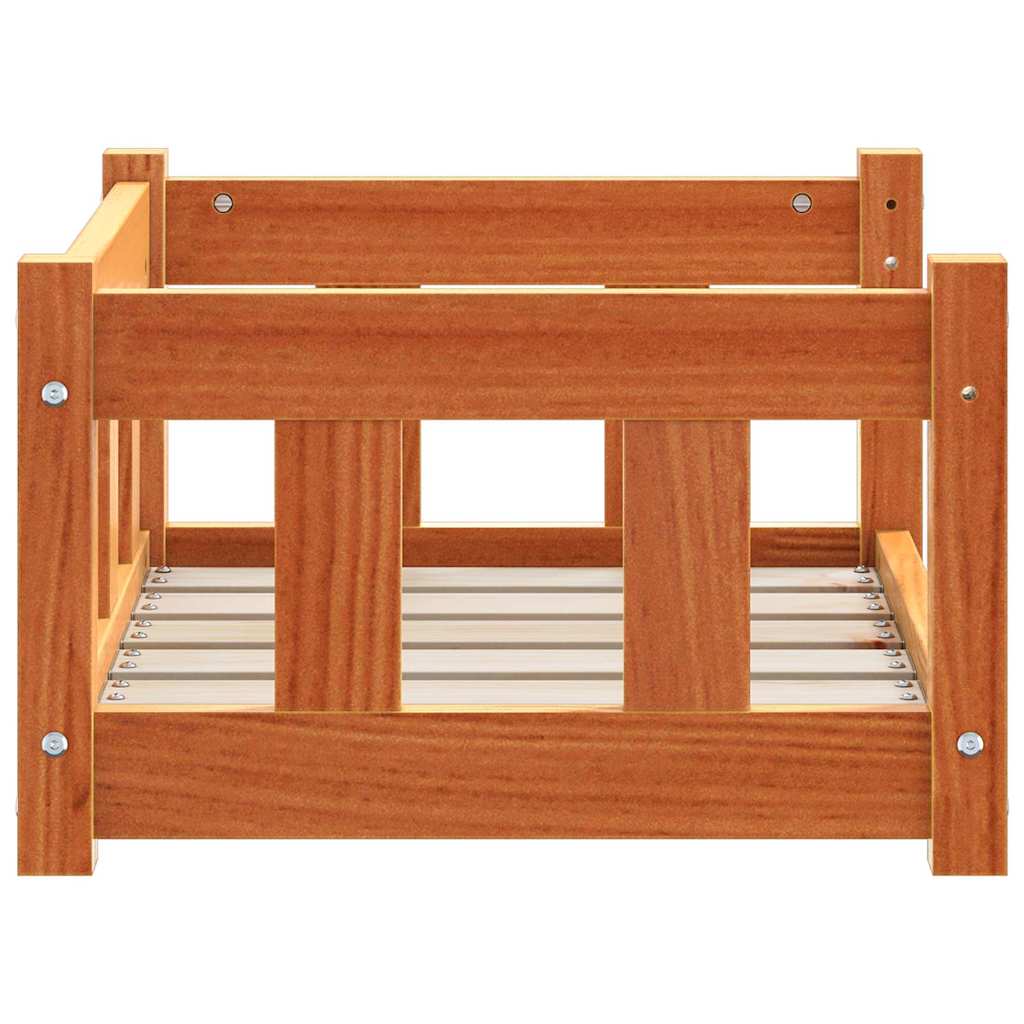 vidaXL Κρεβάτι Σκύλου με αποθήκευση Κερωτό καφέ 55 x 45 x 28 εκ.