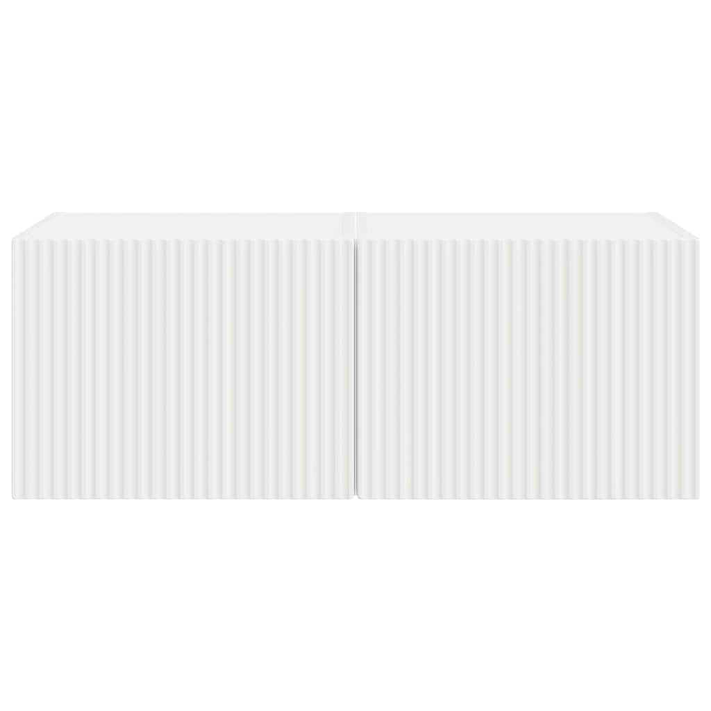 vidaXL Ντουλάπι Τηλεόρασης Τοίχου 2 pcs Λευκό 60 x 31 x 29.5 εκ