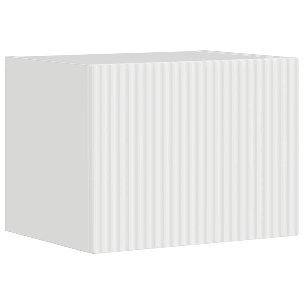 vidaXL Ντουλάπι Τηλεόρασης Τοίχου Λαμπερό Λευκό 60 x 31 x 29.5 εκ