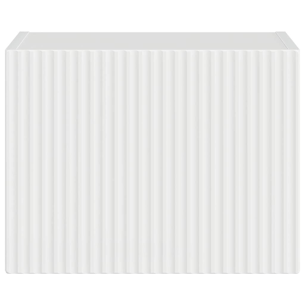 vidaXL Ντουλάπι Τηλεόρασης Τοίχου Λαμπερό Λευκό 60 x 31 x 29.5 εκ