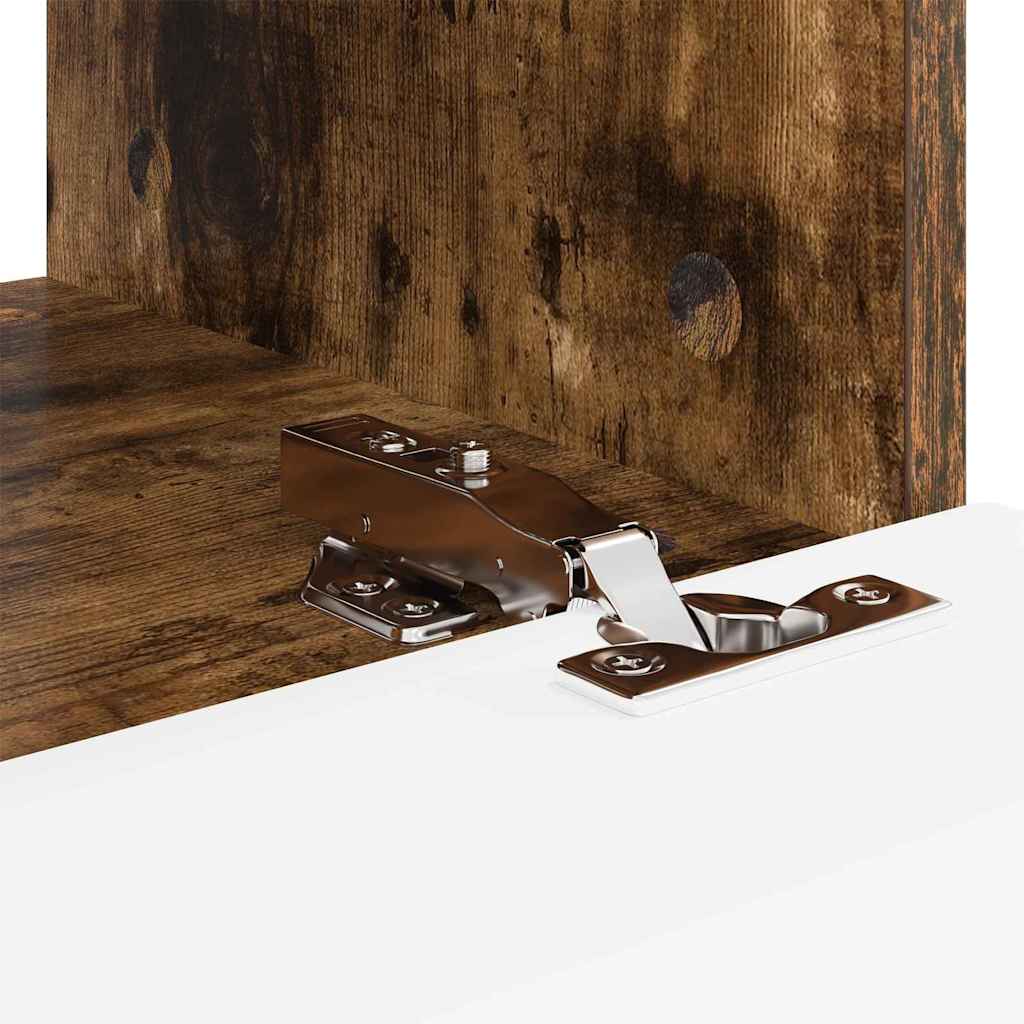 vidaXL Ντουλάπι Τηλεόρασης Τοίχου Επιτοίχιο 2 pcs Καπνιστό Δρύς