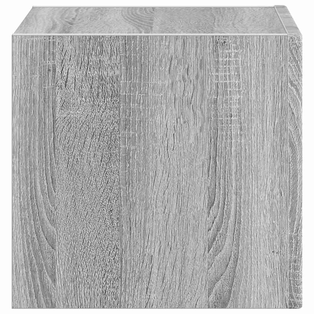 vidaXL Ντουλάπι Τηλεόρασης Τοίχου Γκρίζο Σονομα 60 x 31 x 29.5 εκ