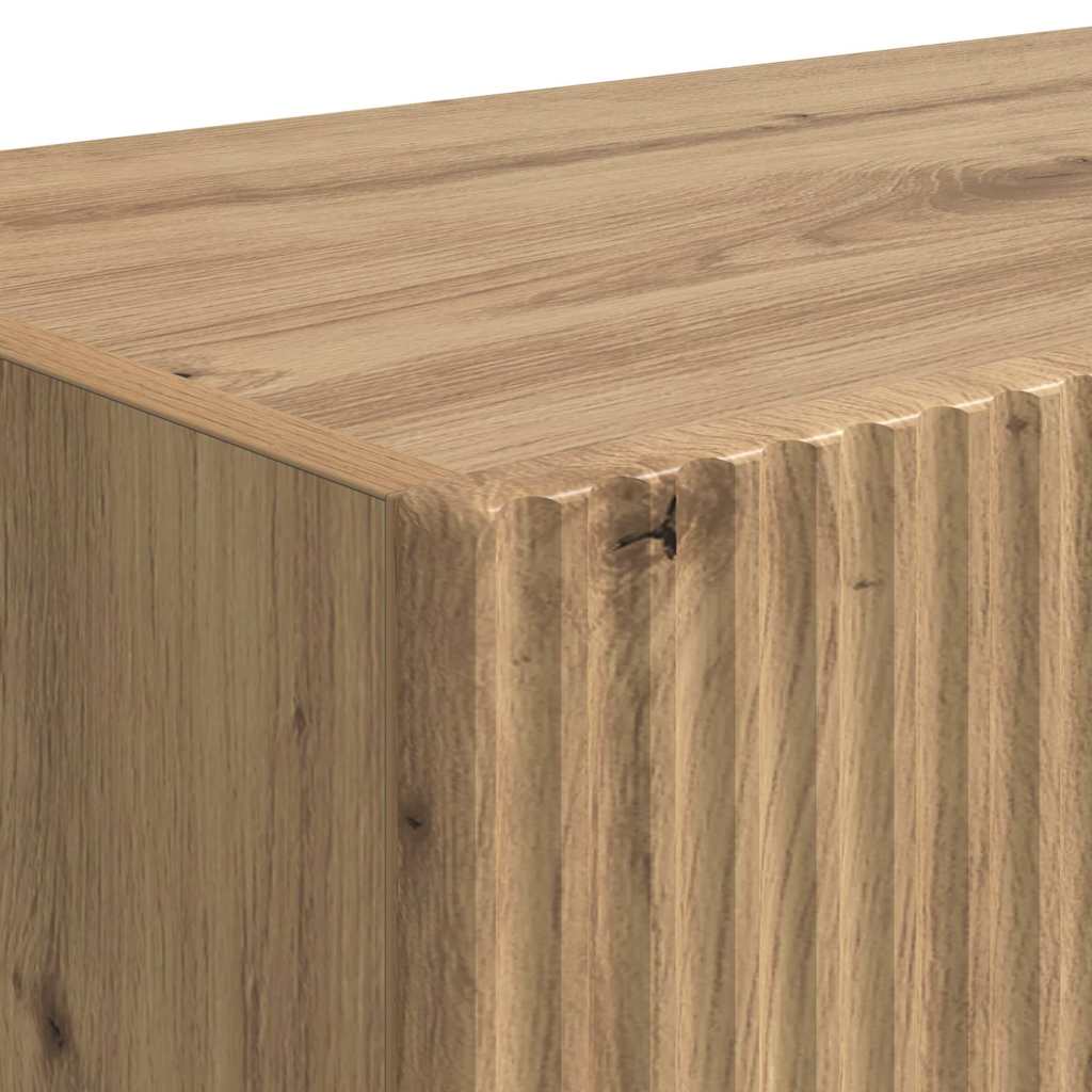 vidaXL Ντουλάπι Τηλεόρασης Τοίχου 2 pcs Καρυδιά Χειροποίητης Εργασίας