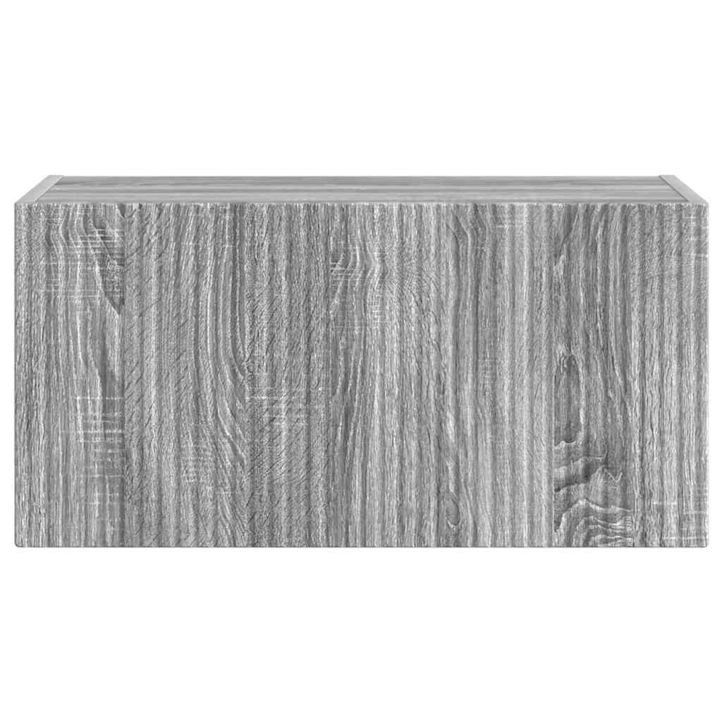 vidaXL Ντουλάπι Τηλεόρασης Τοίχου Γκρίζο Σονομα 60 x 31 x 29.5 εκ