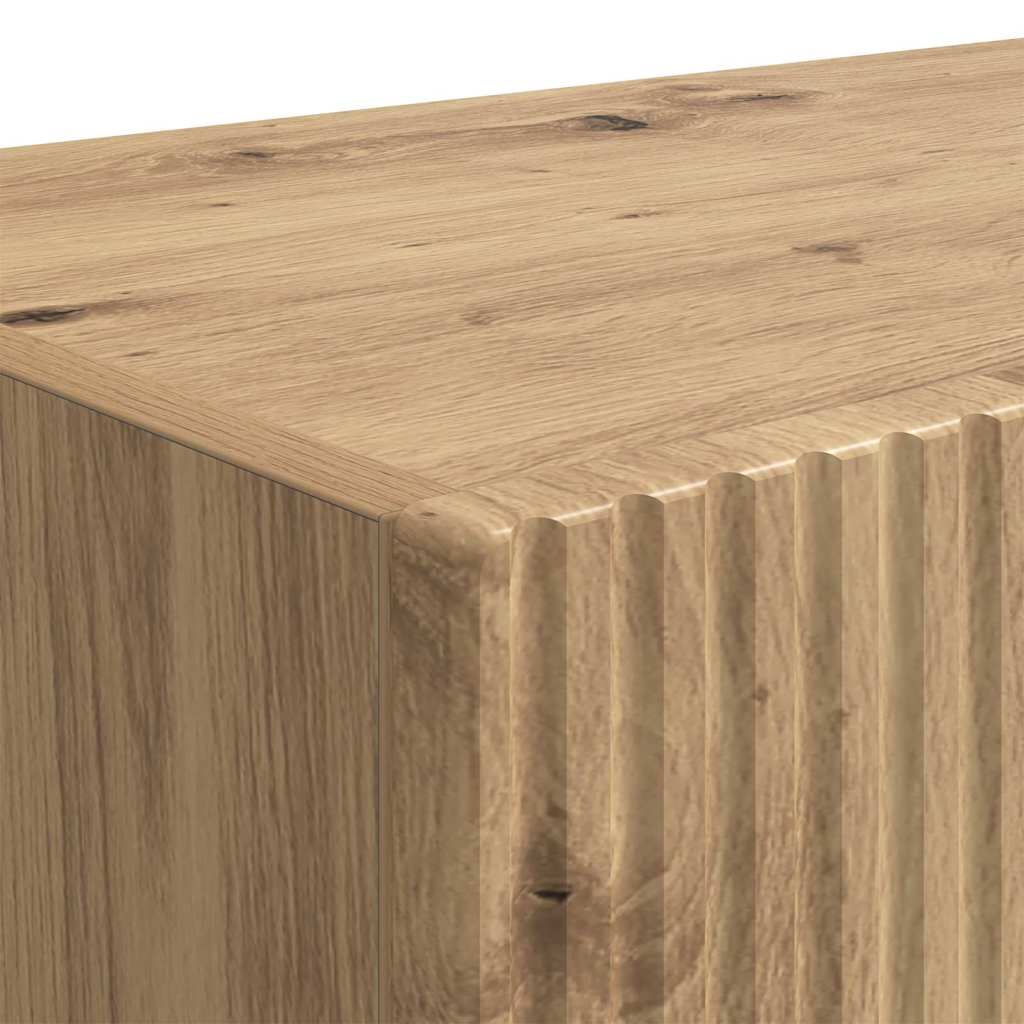 vidaXL Ντουλάπι Τηλεόρασης Τοίχου 2 pcs Καρυδιά Χειροποίητης Εργασίας