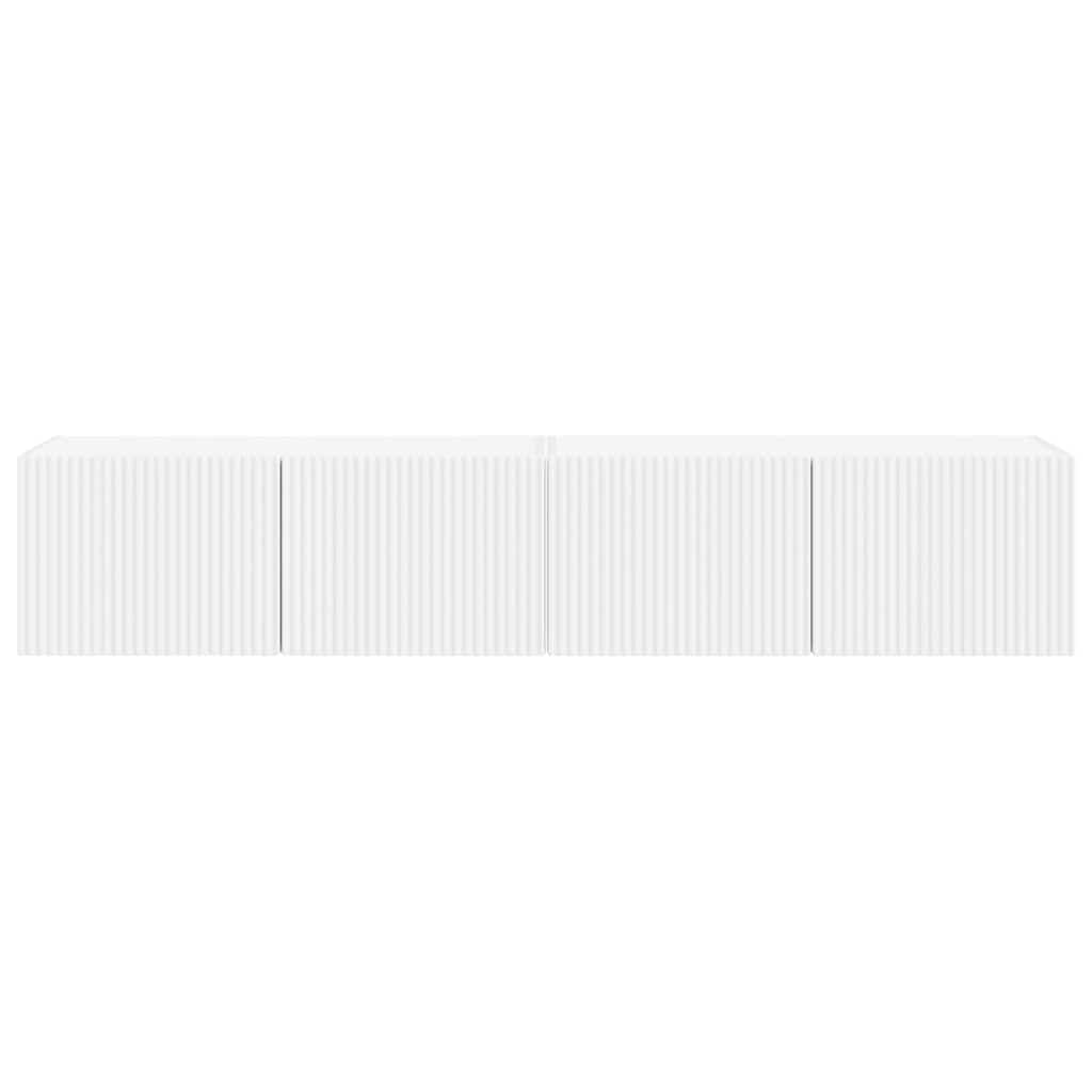 vidaXL Ντουλάπι Τηλεόρασης Τοίχου 2 pcs Λευκό 60 x 31 x 29.5 εκ