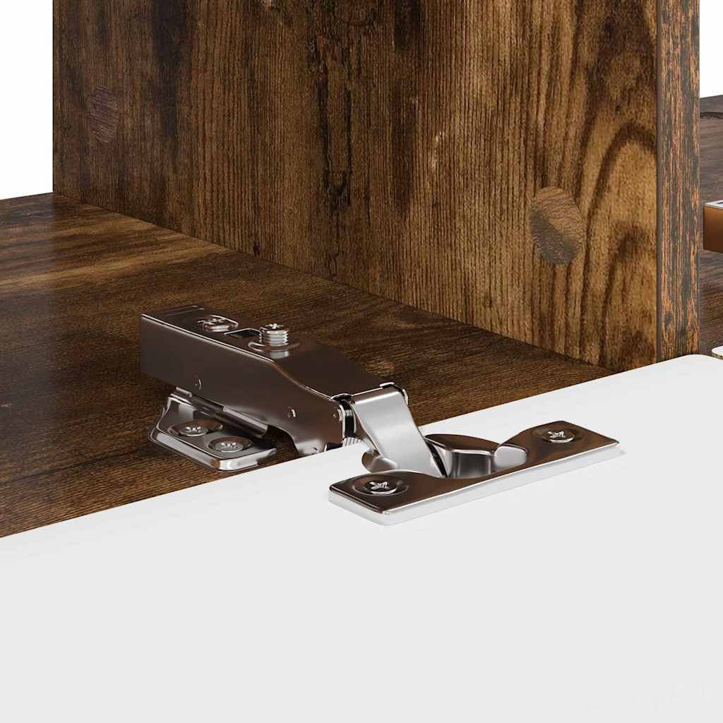 vidaXL Ντουλάπι Τηλεόρασης Τοίχου Επιτοίχιο 2 pcs Καπνιστό Δρύς