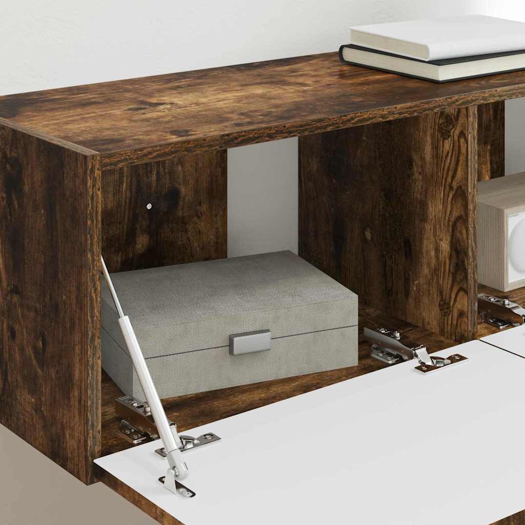 vidaXL Ντουλάπι Τηλεόρασης Τοίχου Καπνιστό Δρύς 60 x 31 x 29.5 εκ