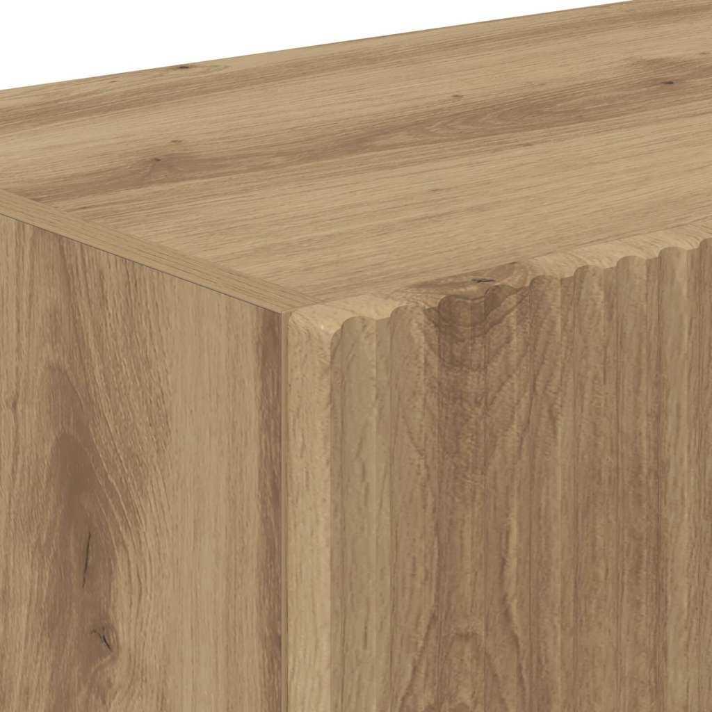 vidaXL Ντουλάπι Τηλεόρασης Τοίχου 2 pcs Καρυδιά Χειροποίητης Εργασίας