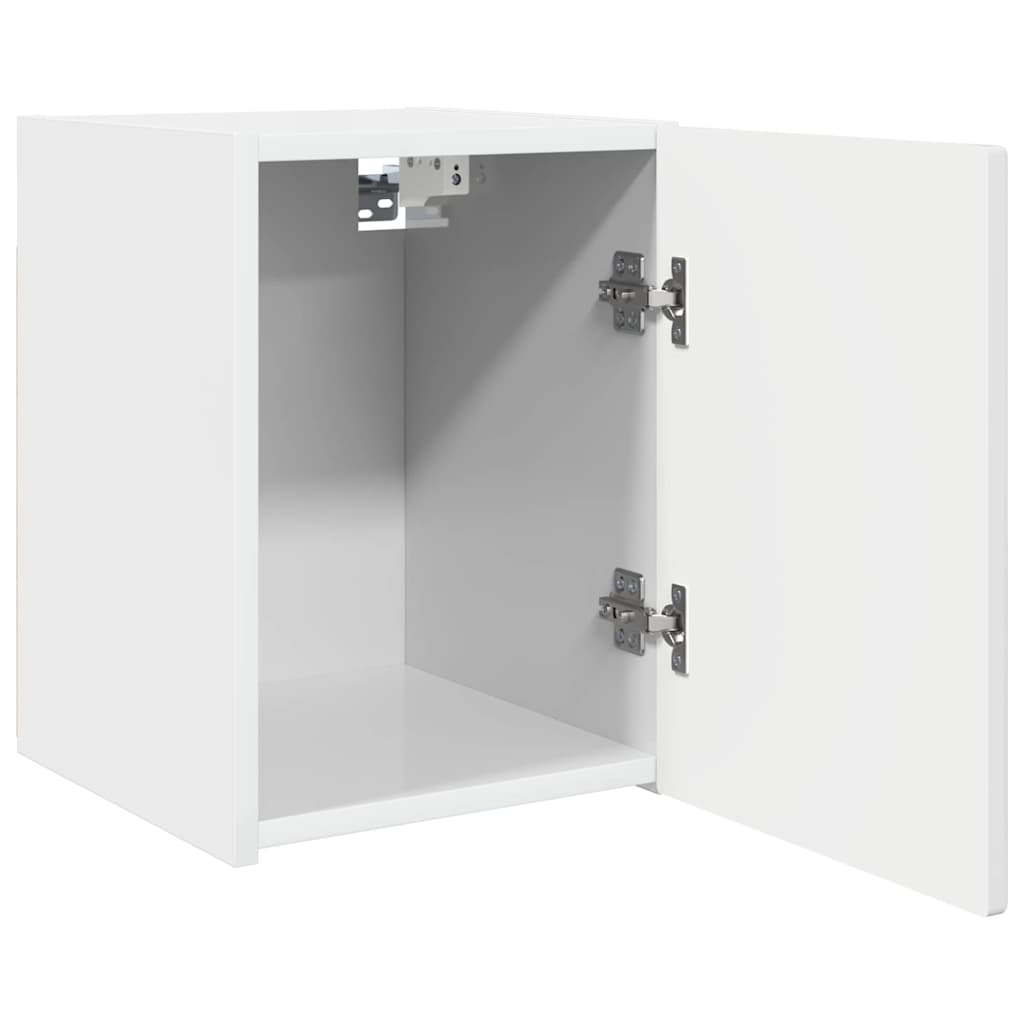 vidaXL Ντουλάπι Τηλεόρασης Τοίχου 2 pcs Λαμπερό Λευκό 30 x 31 x 40 εκ.