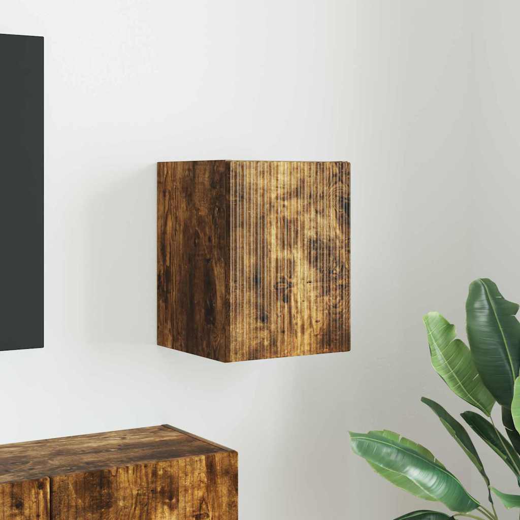 vidaXL Ντουλάπι Τηλεόρασης Τοίχου Καπνιστό Δρύς 30 x 31 x 40 εκ.