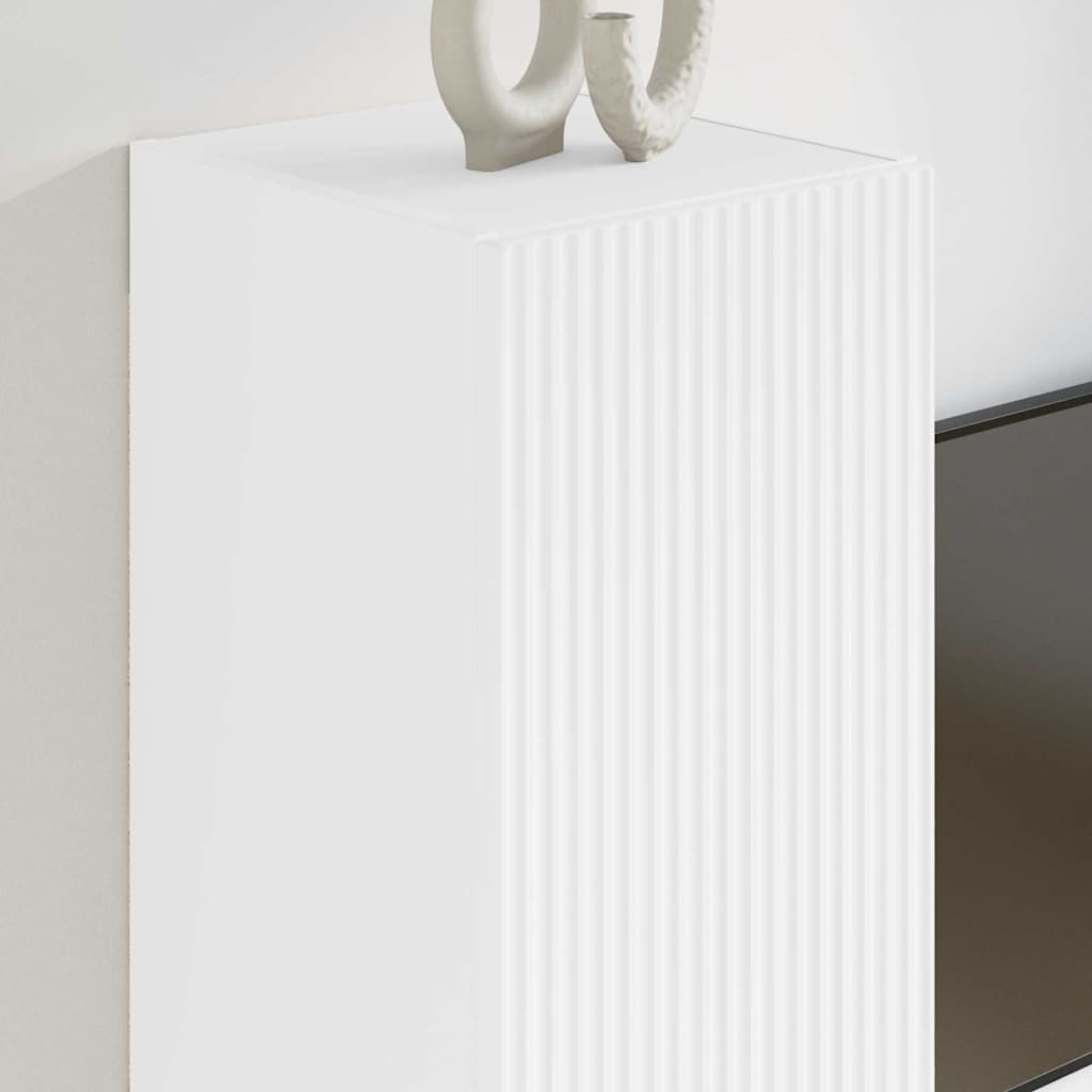vidaXL Ντουλάπι Τηλεόρασης Τοίχου 2 pcs Λευκό 30 x 31 x 60 εκ