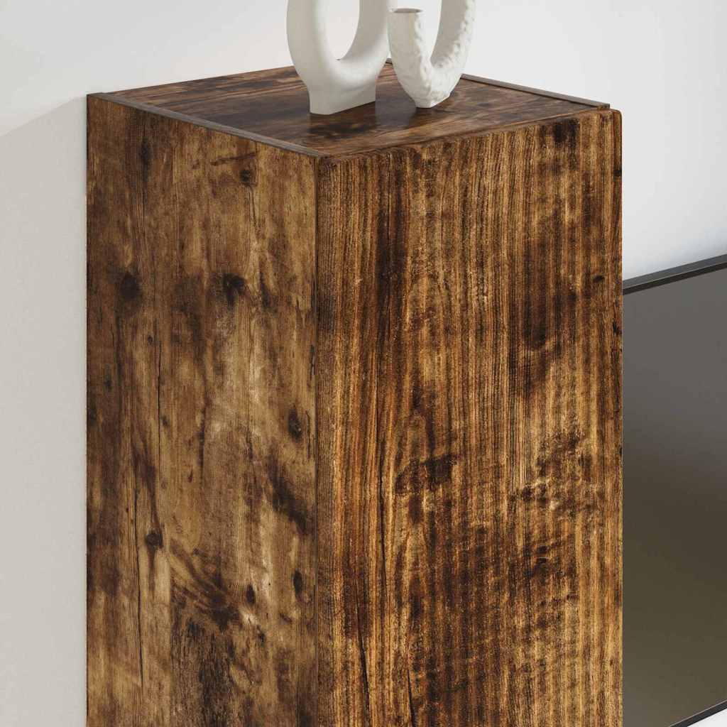 vidaXL Ντουλάπι Τηλεόρασης Τοίχου Καπνιστό Δρύς 30 x 31 x 60 εκ