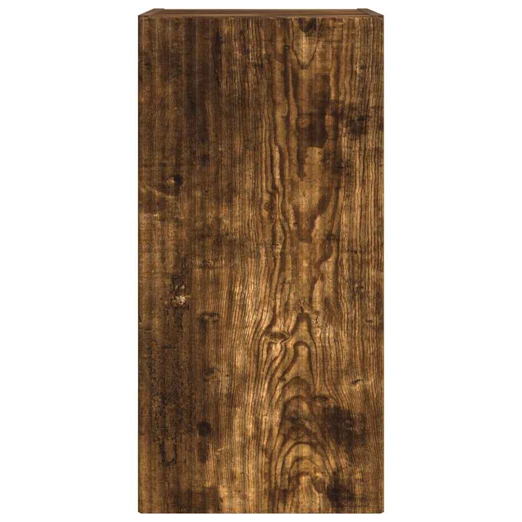 vidaXL Ντουλάπι Τηλεόρασης Τοίχου Καπνιστό Δρύς 30 x 31 x 60 εκ