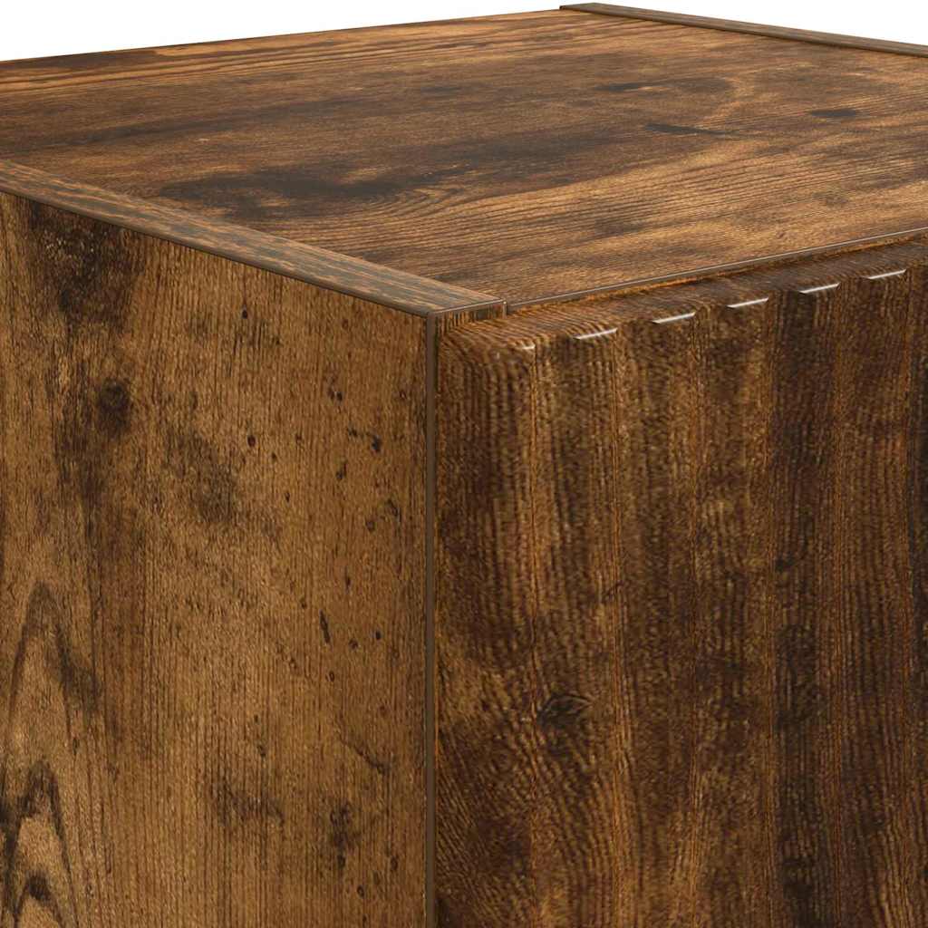 vidaXL Ντουλάπι Τηλεόρασης Τοίχου 2 pcs Καπνιστό Δρύς 30 x 31 x 60 εκ