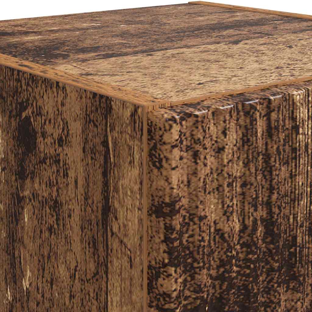 vidaXL Ντουλάπι Τηλεόρασης Τοίχου 2 pcs Παλιό Ξύλο 30 x 31 x 60 εκ