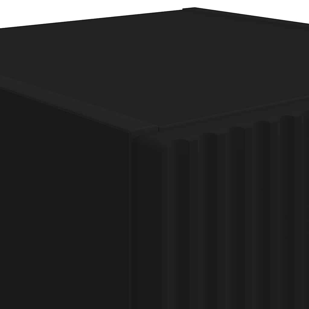 vidaXL Ντουλάπι Τηλεόρασης Τοίχου 2 pcs Μαύρο 30 x 31 x 80 εκ.