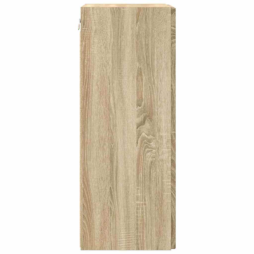 vidaXL Ντουλάπι Τηλεόρασης Τοίχου 2 pcs Σονόμα 30 x 31 x 80 εκ.