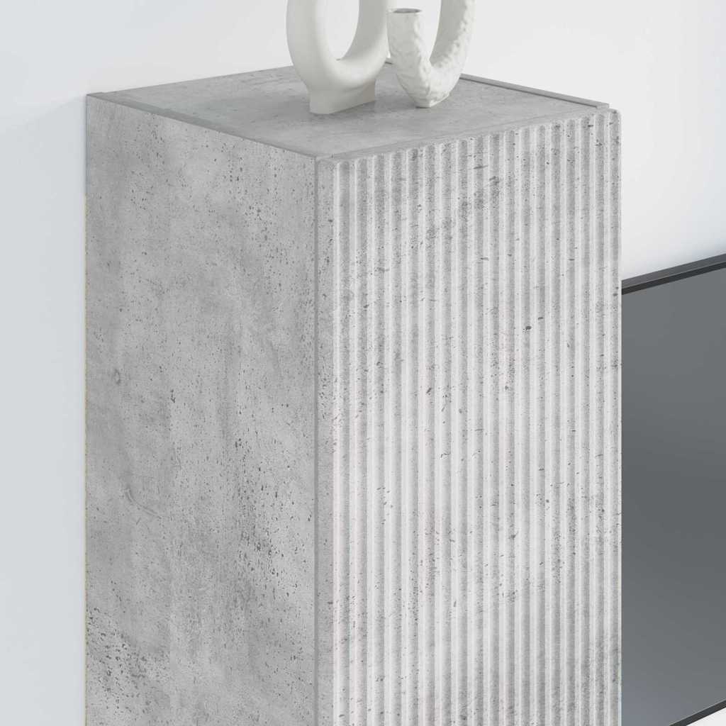 vidaXL Ντουλάπι Τηλεόρασης Τοίχου Επιτοίχιο Σκυρόδεμα 30 x 31 x 80 εκ.