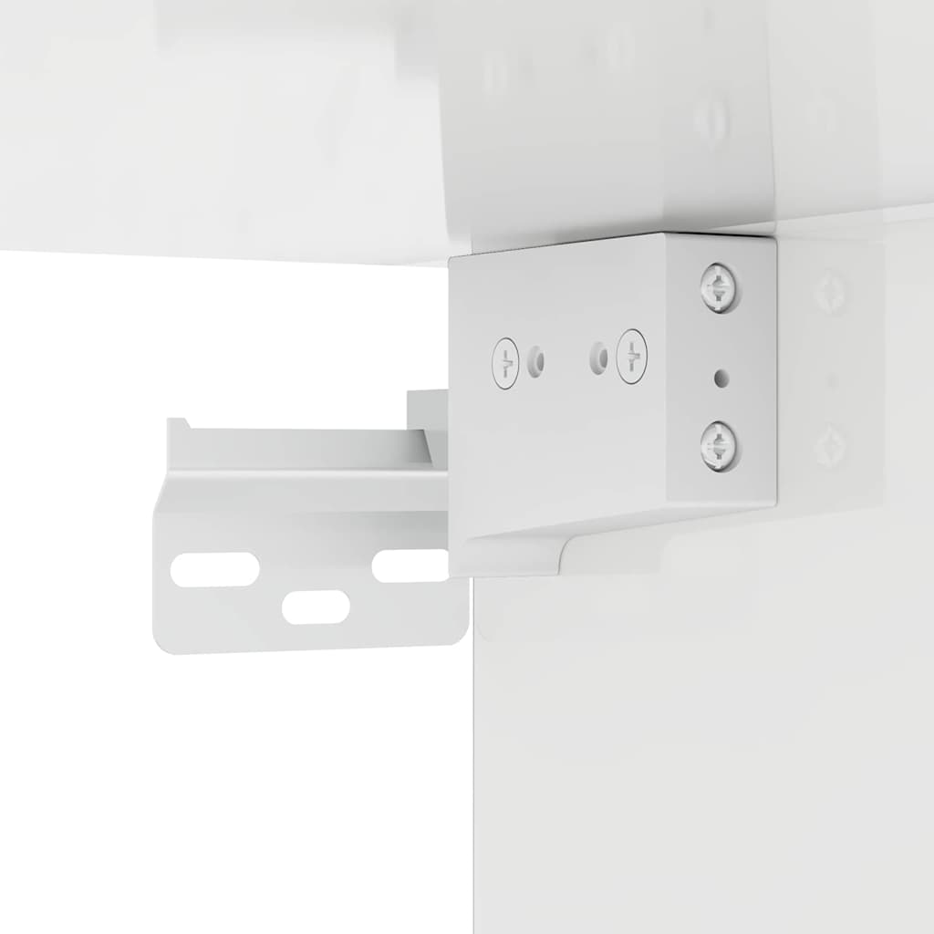 vidaXL Ντουλάπι Τηλεόρασης Τοίχου Λαμπερό Λευκό 30 x 31 x 80 εκ.