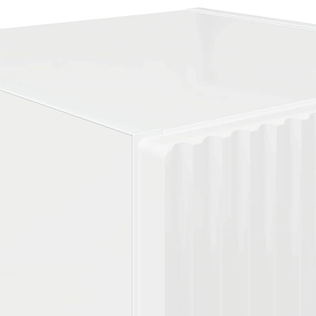 vidaXL Ντουλάπι Τηλεόρασης Τοίχου 2 pcs Λαμπερό Λευκό 30 x 31 x 80 εκ.