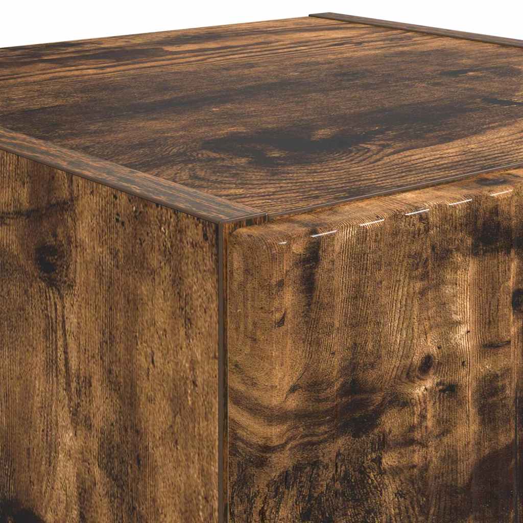 vidaXL Ντουλάπι Τηλεόρασης Τοίχου Καπνιστό Δρύς 30 x 31 x 80 εκ.