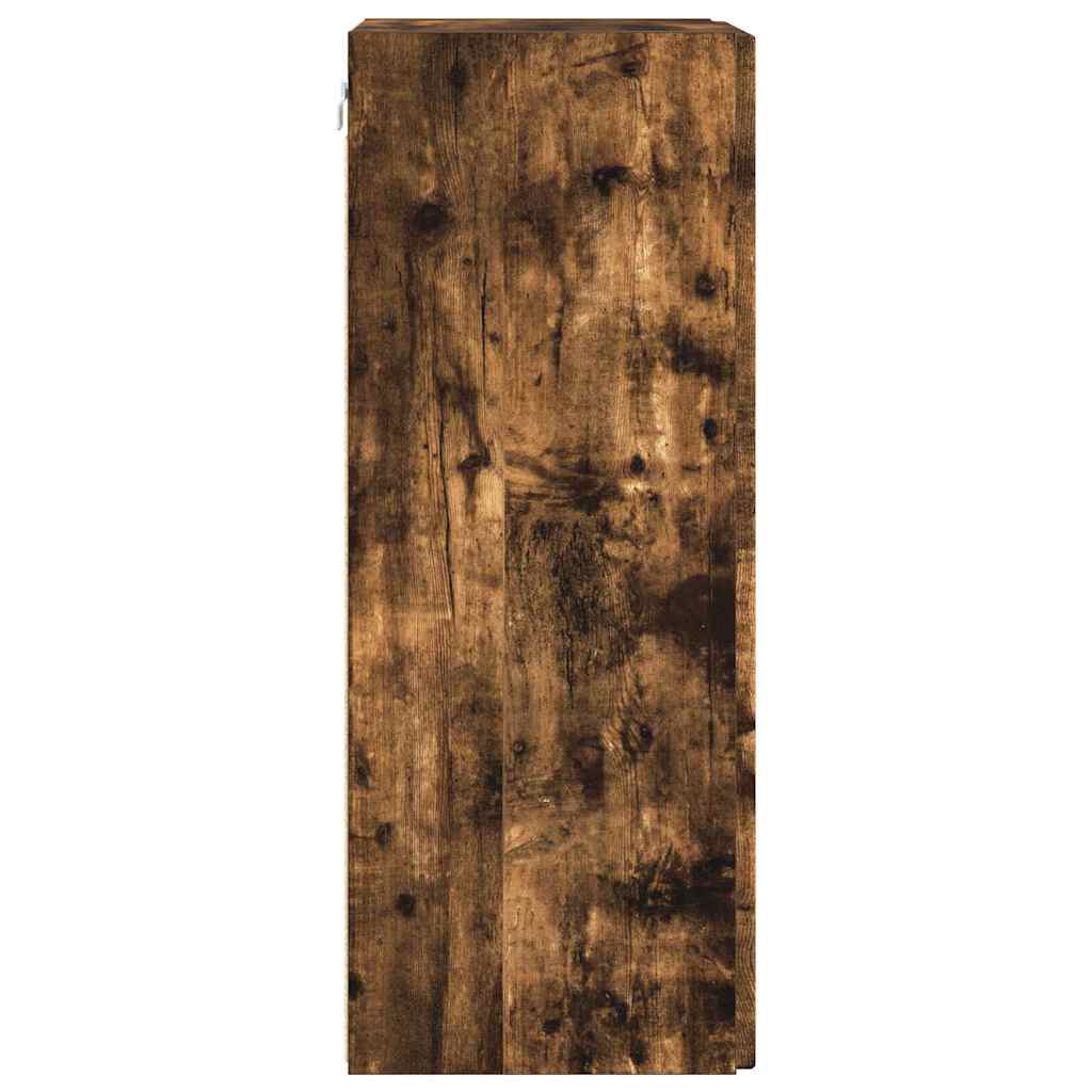 vidaXL Ντουλάπι Τηλεόρασης Τοίχου Καπνιστό Δρύς 30 x 31 x 80 εκ.