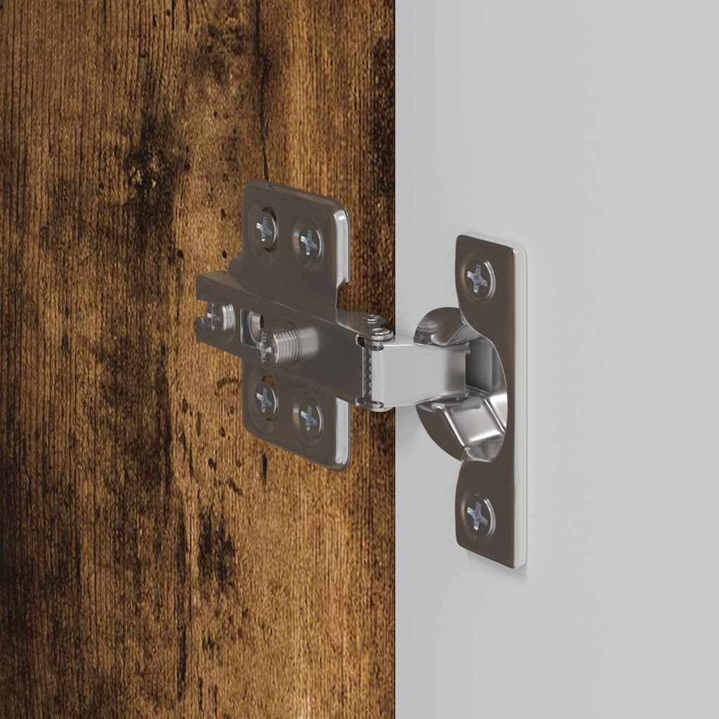 vidaXL Ντουλάπι Τηλεόρασης Τοίχου 2 pcs Καπνιστό Δρύς 30 x 31 x 80 εκ.