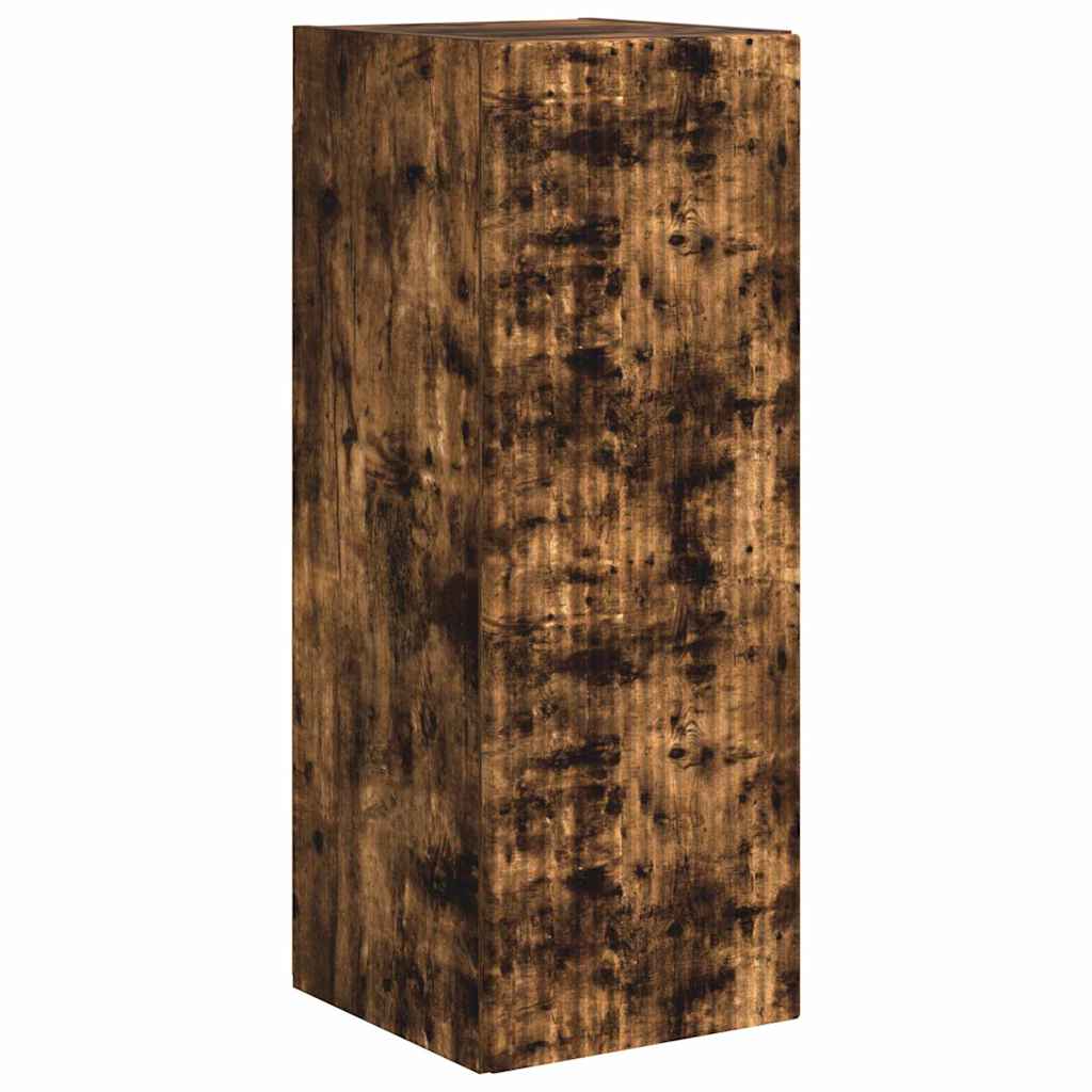 vidaXL Ντουλάπι Τηλεόρασης Τοίχου 2 pcs Καπνιστό Δρύς 30 x 31 x 80 εκ.