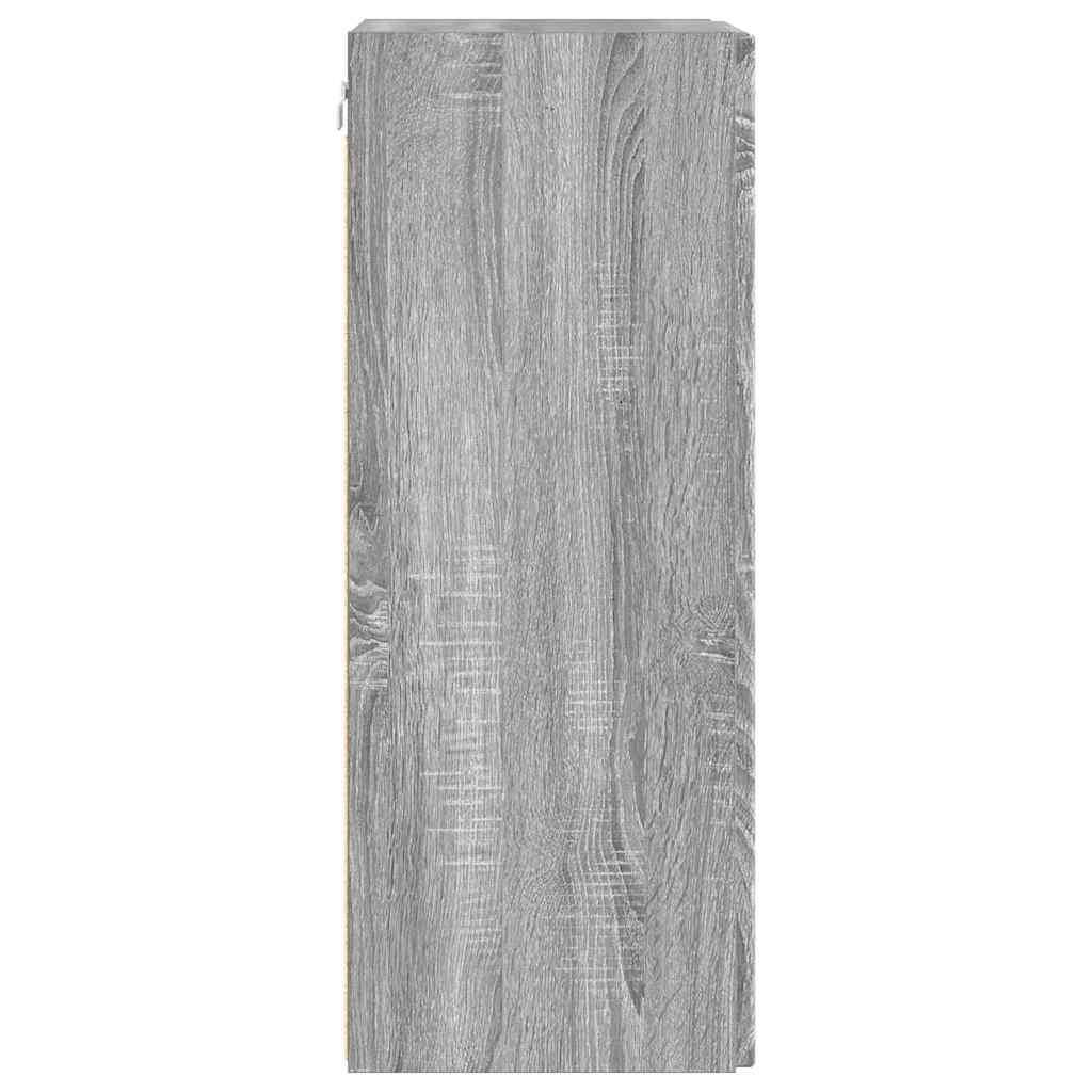 vidaXL Ντουλάπι Τηλεόρασης Τοίχου Γκρίζο Σονομα 30 x 31 x 80 εκ.