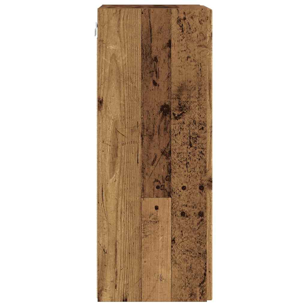 vidaXL Ντουλάπι Τηλεόρασης Τοίχου 2 pcs Παλιό Ξύλο 30 x 31 x 80 εκ.