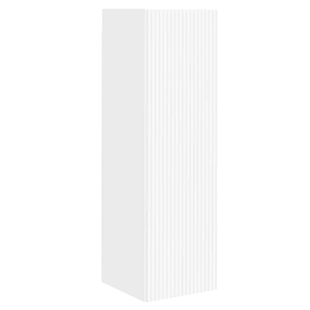 vidaXL Ντουλάπι Τηλεόρασης Τοίχου 2 pcs Λευκό 30 x 31 x 100 εκ.