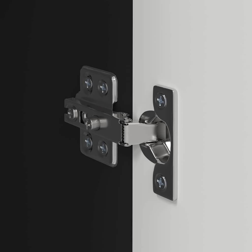 vidaXL Ντουλάπι Τηλεόρασης Τοίχου 2 pcs Μαύρο 30 x 31 x 100 εκ.