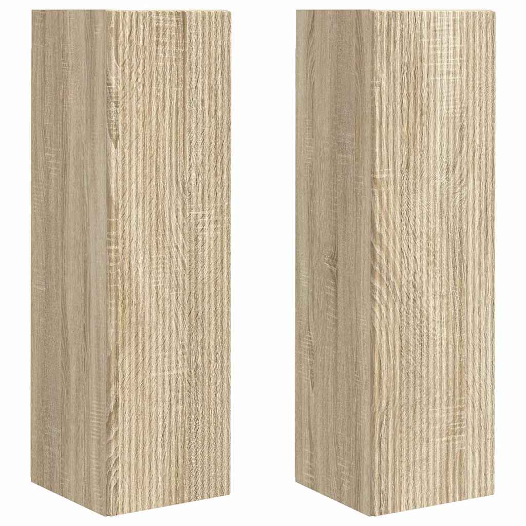 vidaXL Ντουλάπι Τηλεόρασης Τοίχου 2 pcs Σονόμα 30 x 31 x 100 εκ.