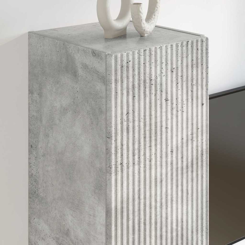 vidaXL Ντουλάπι Τηλεόρασης Τοίχου 2 pcs Σκυρόδεμα 30 x 31 x 100 εκ.