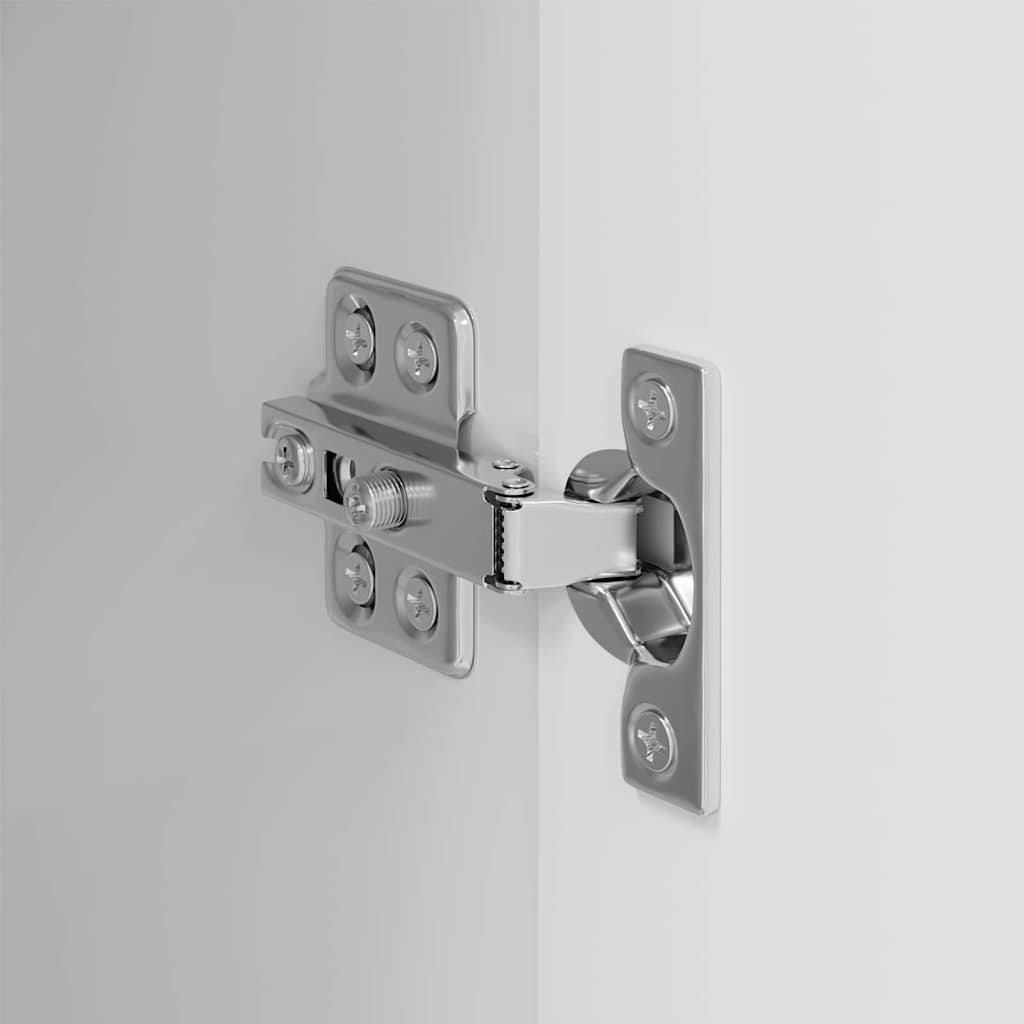 vidaXL Ντουλάπι Τηλεόρασης Τοίχου Επιτοίχιο 2 pcs Λαμπερό Λευκό