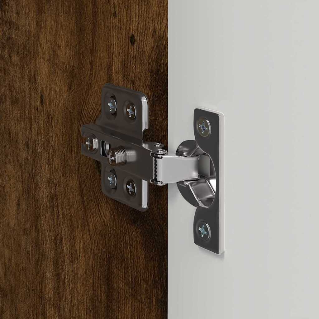 vidaXL Ντουλάπι Τηλεόρασης Τοίχου Επιτοίχιο 2 pcs Καπνιστό Δρύς