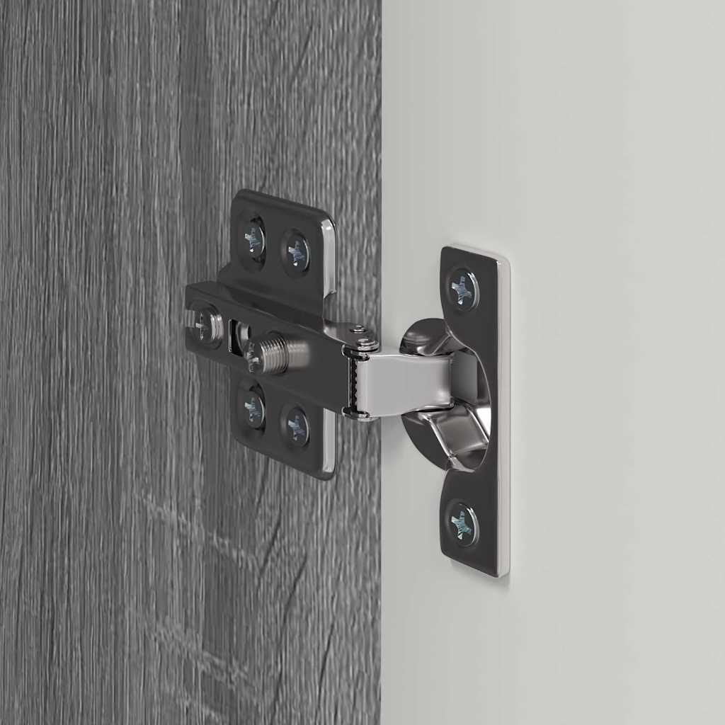 vidaXL Ντουλάπι Τηλεόρασης Τοίχου Επιτοίχιο 2 pcs Γκρίζο Σονομα