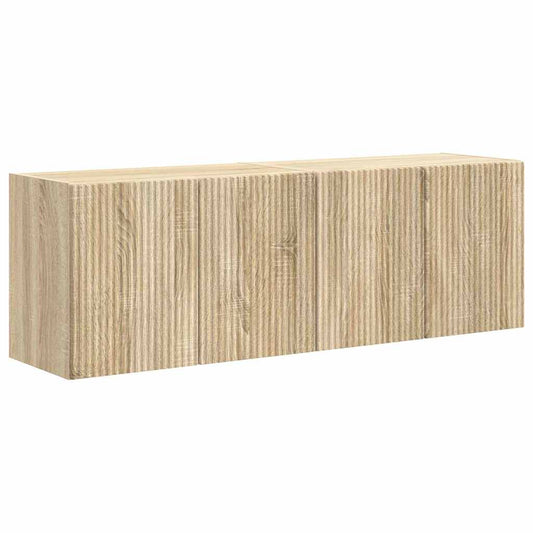vidaXL Ντουλάπι Τηλεόρασης Τοίχου 2 pcs Δρύς Sonoma 59,5 x 31 x 40 εκ