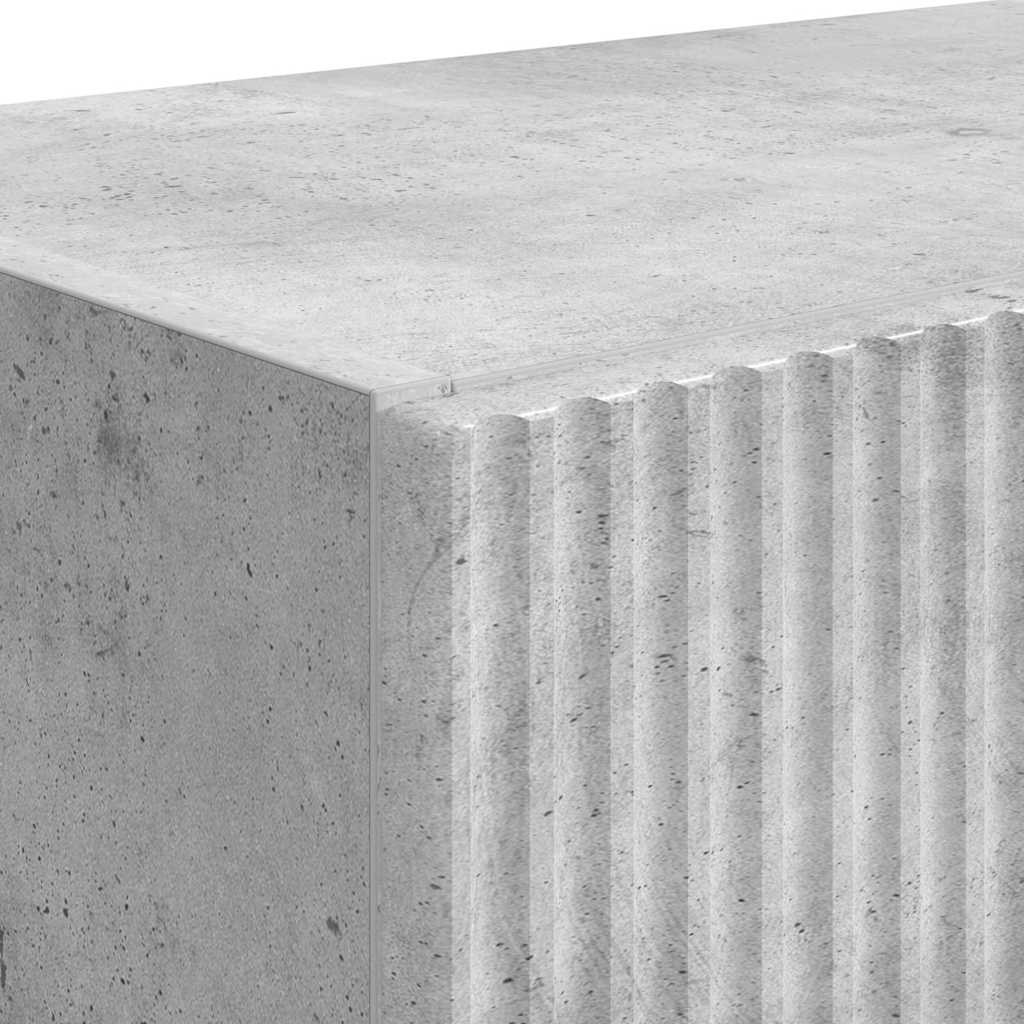 vidaXL Ντουλάπι Τηλεόρασης Τοίχου Επιτοίχιο 2 pcs Σκυρόδεμα Γκρι