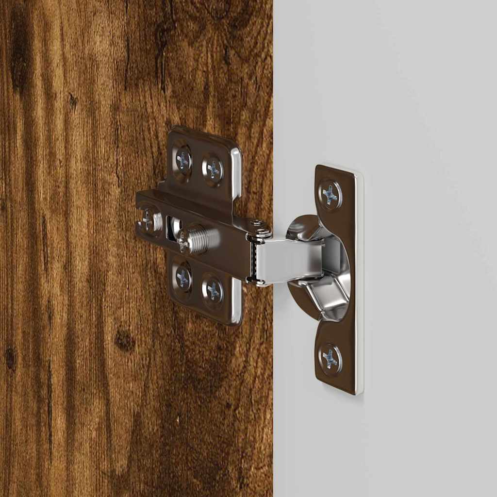 vidaXL Ντουλάπι Τηλεόρασης Τοίχου Επιτοίχιο 2 pcs Καπνιστό Δρύς