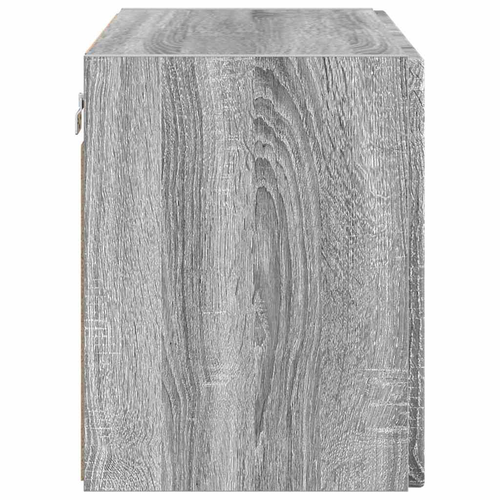 vidaXL Ντουλάπι Τηλεόρασης Τοίχου Γκρίζο Σονομα 59,5 x 31 x 40 εκ