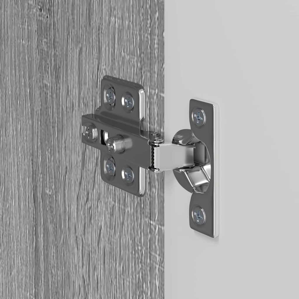 vidaXL Ντουλάπι Τηλεόρασης Τοίχου Επιτοίχιο 2 pcs Γκρίζο Σονομα