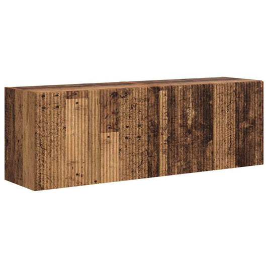 vidaXL Ντουλάπι Τηλεόρασης Τοίχου 2 pcs Παλιό Ξύλο 59,5 x 31 x 40 εκ