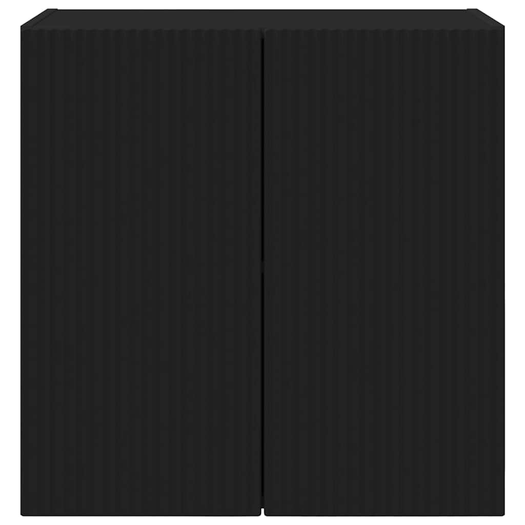 vidaXL Ντουλάπι Τηλεόρασης Τοίχου Επιτοίχιο Μαύρο 59,5 x 31 x 60 εκ