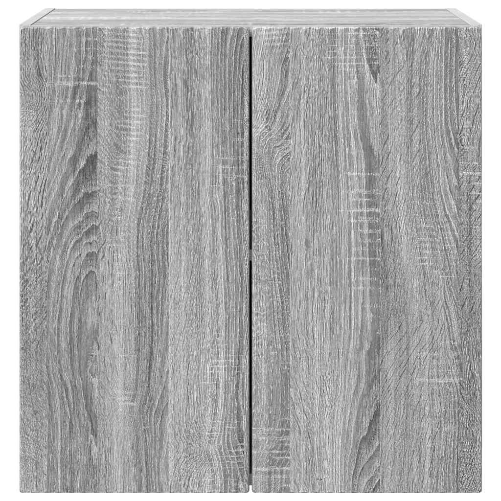 vidaXL Ντουλάπι Τηλεόρασης Τοίχου Γκρίζο Σονομα 59,5 x 31 x 60 εκ