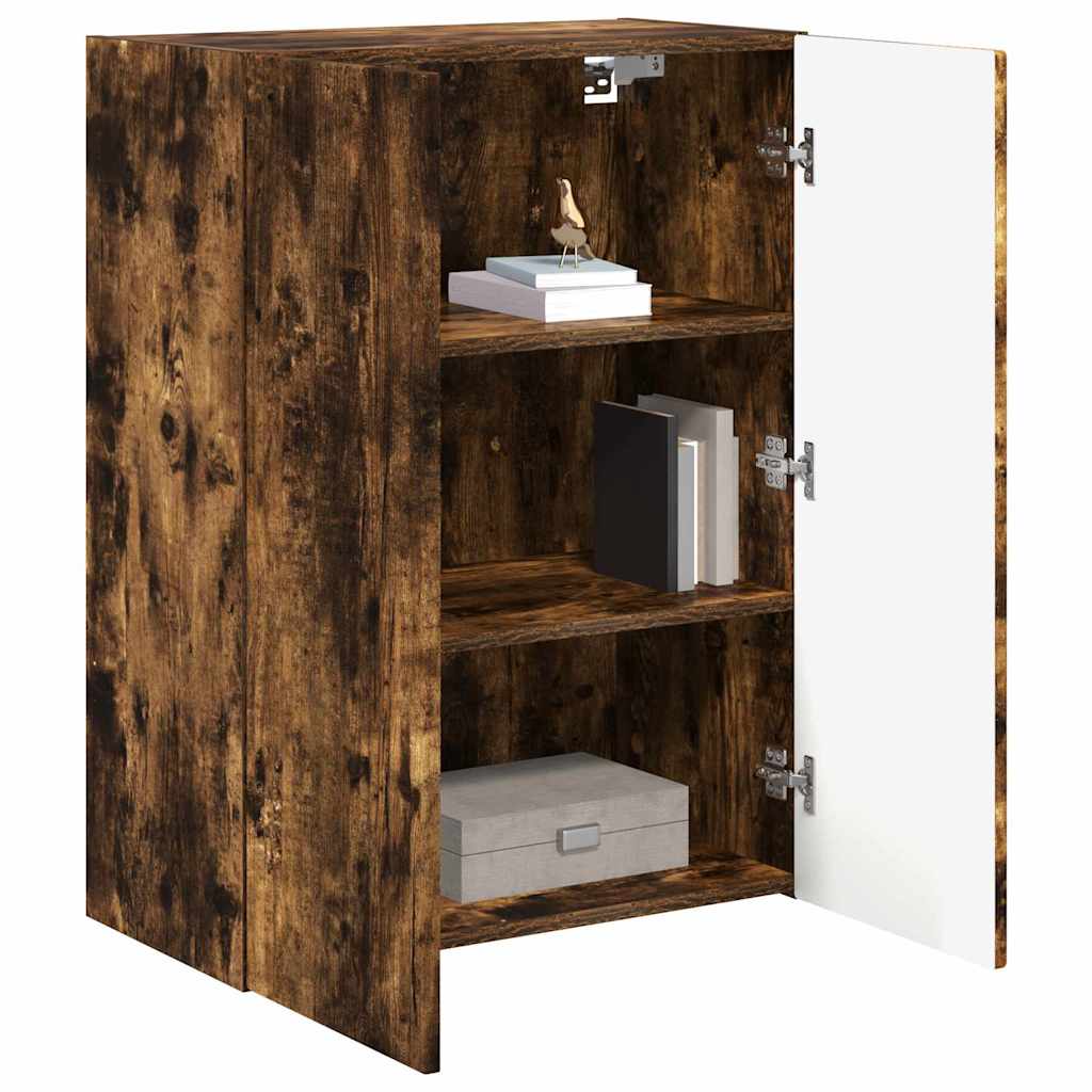 vidaXL Ντουλάπι Τηλεόρασης Τοίχου Καπνιστό Δρύς 59,5 x 31 x 80 εκ