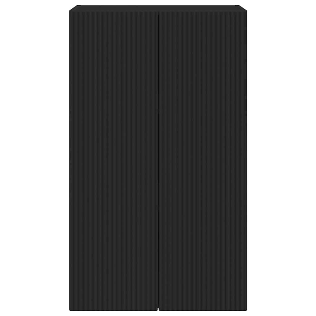 vidaXL Ντουλάπι Τηλεόρασης Τοίχου Επιτοίχιο Μαύρο 59,5 x 31 x 100 εκ.