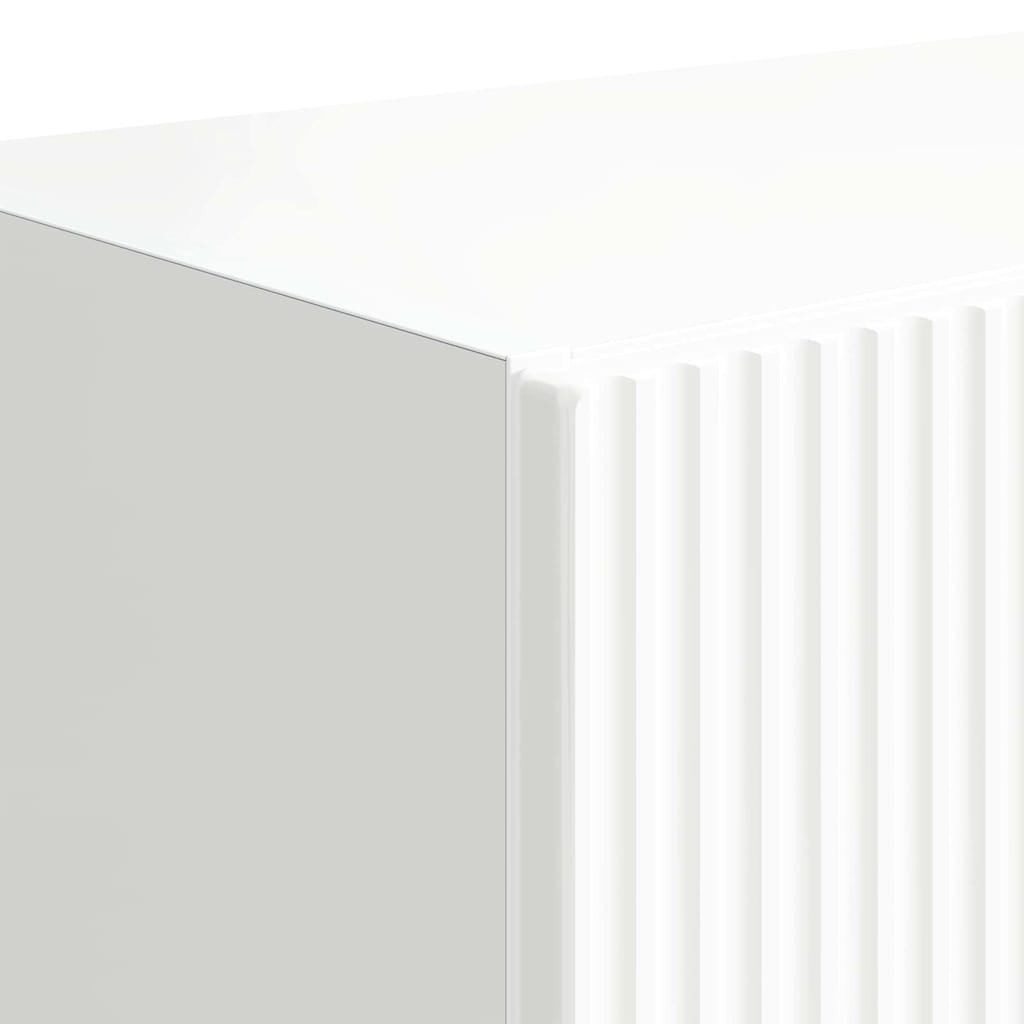 vidaXL Ντουλάπι Τηλεόρασης Τοίχου Επιτοίχιο Υψηλής γυαλάδας λευκό