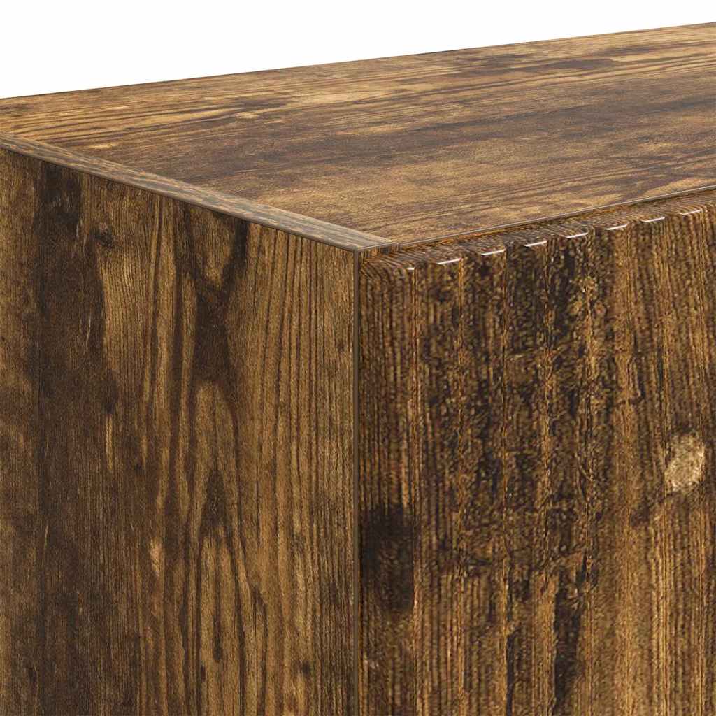 vidaXL Ντουλάπι Τηλεόρασης Τοίχου Καπνιστό Δρύς 59,5 x 31 x 100 εκ.